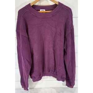Vintage Dockers Men's Crew Neck Sweater Size Large L Purple Burgundy 90's Y2K